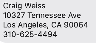 zCriag Weiss Contact